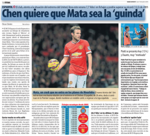 Juan Mata Mundo deportivo July 18th