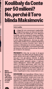 Koulibaly Gazzetta August 9th