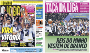 Vitória Guimarães beat Braga to win the Taça da Liga, with Manchester United in attendance