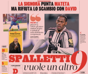 Gazzetta dello Sport: Crystal Palace have asked about signing Jonathan David