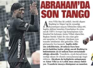 Aston Villa now close to securing Tammy Abraham transfer