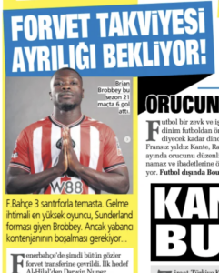Fenerbahçe move for Sunderland's Brian Brobbey being pushed in Turkey