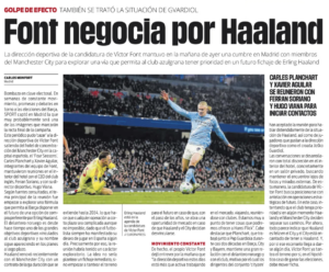 Catalan newspaper Sport on the long term attempts to sign Manchester City's Erland Haaland