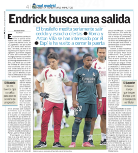 AS on Aston Villa and Roma being keen on Endrick