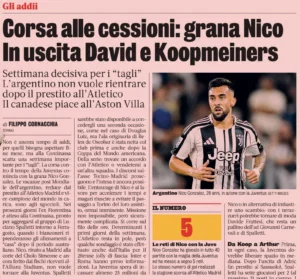 Aston Villa interest in Jonathan David covered in today's Gazzetta