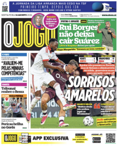 Friday's edition of O Jogo covers Newcastle United's transfer efforts