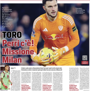 Lucas Perri's Leeds United exit is big news in Italy
